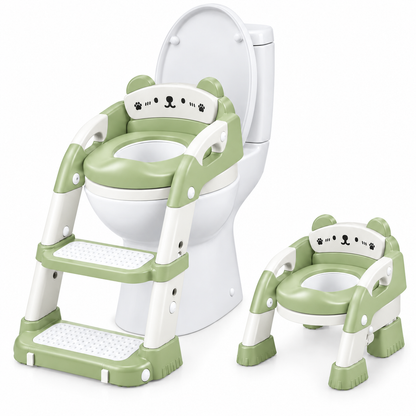Entrenador de Baño 2 en 1 con Escalera Plegable
