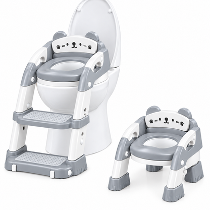Entrenador de Baño 2 en 1 con Escalera Plegable