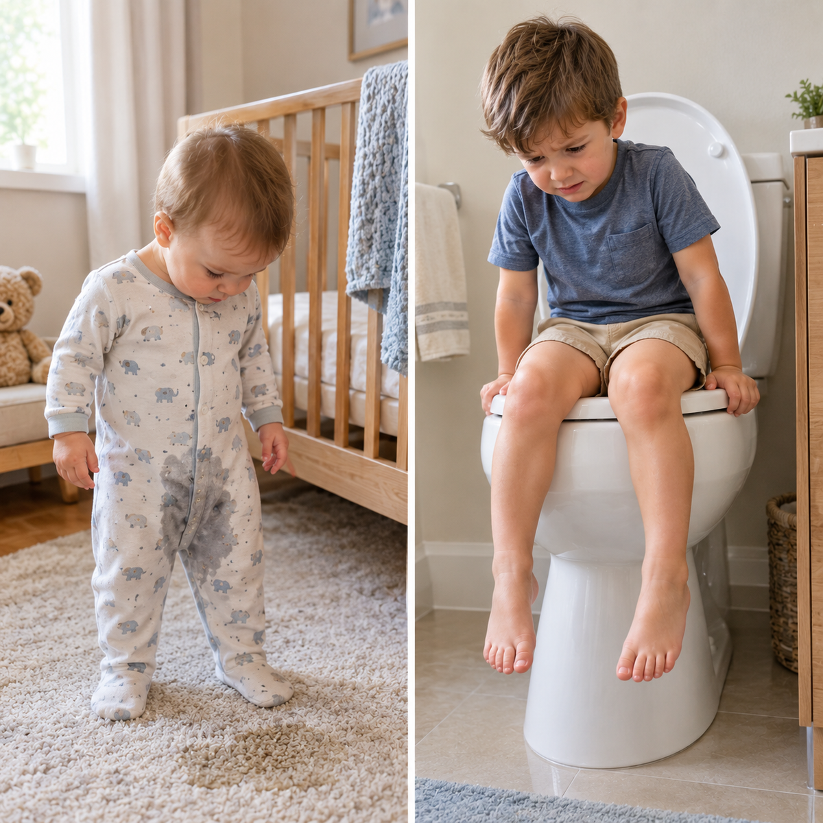 Entrenador de baño 2 en 1 para niños, vista del producto